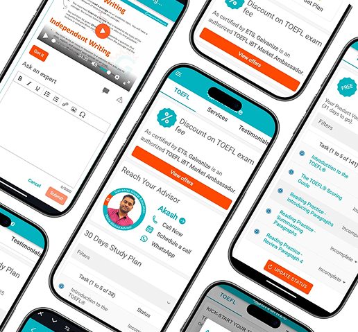 SAT App Mockup